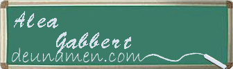 Alea Gabbert Visitenkarte